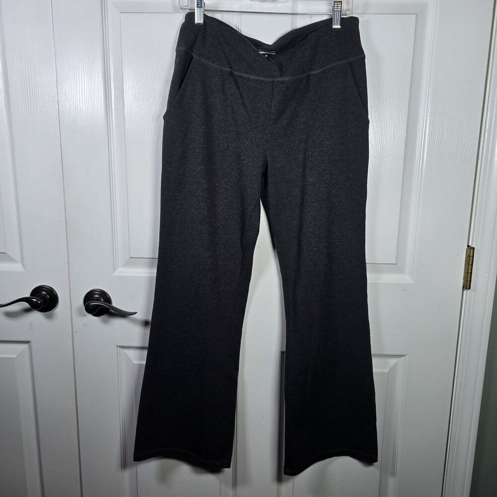 Dark Gray Yoga Bootcut Pant Business Corporate Comfy XL Faux Dress Pants - Picture 1 of 8